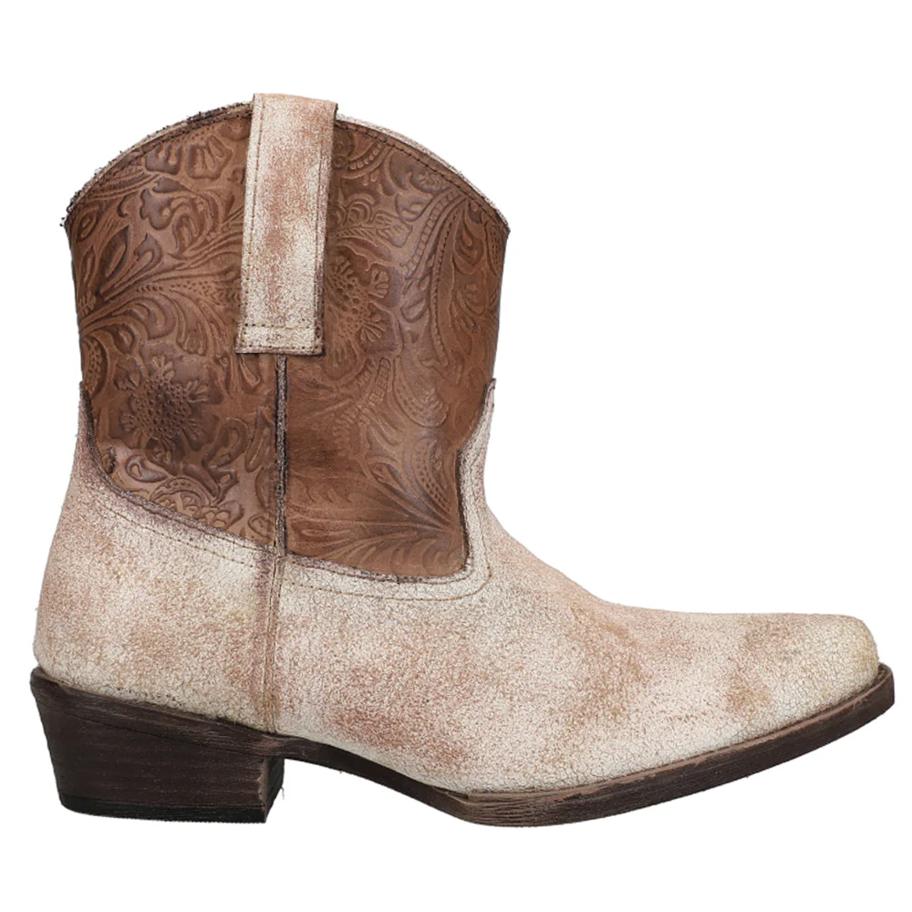 Dusty Embossed Snip Toe Booties