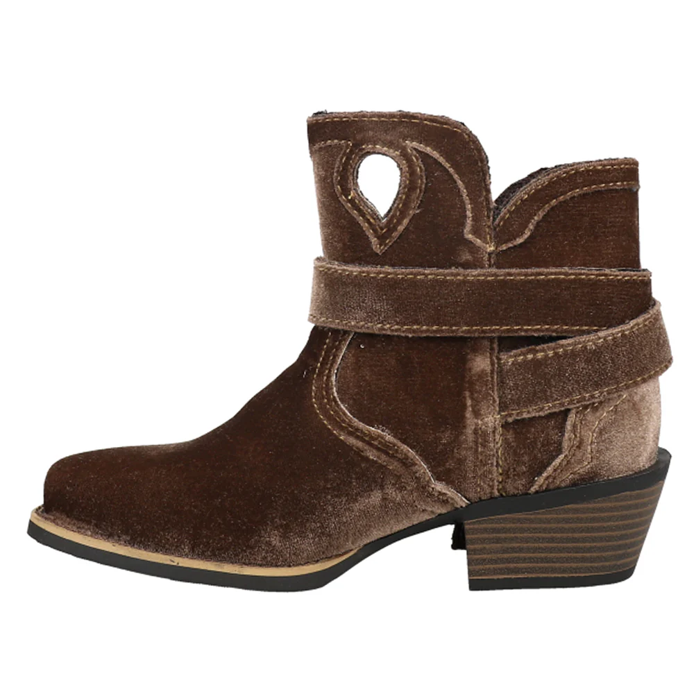 Elana Velvet Square Toe Pull On Boots - Image 3