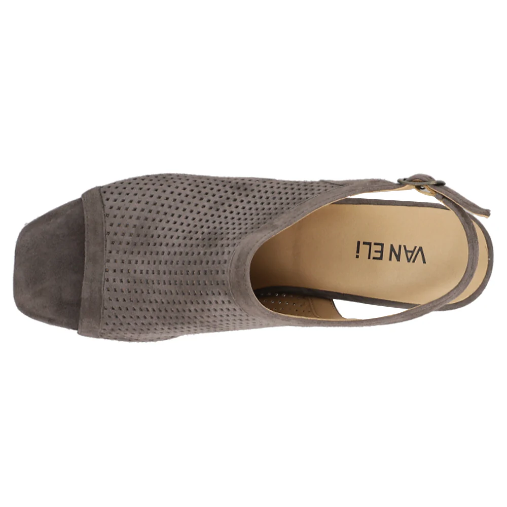 Elija Perforated Block Heel Sandals - Image 4