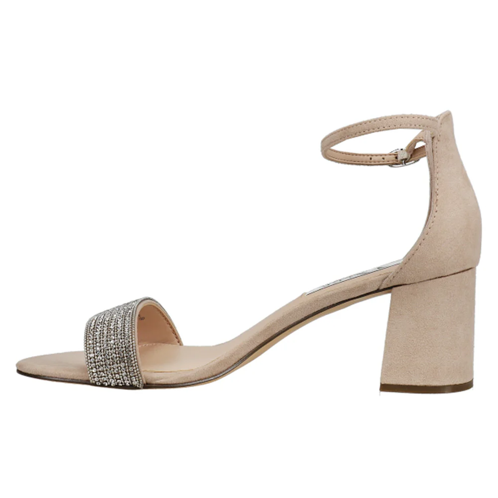 Eloise Rhinestone Ankle Strap Evening Sandals - Image 3
