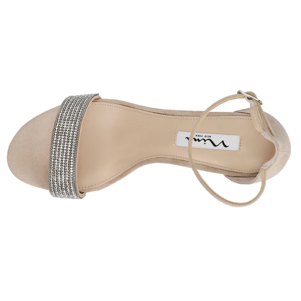 Eloise Rhinestone Ankle Strap Evening Sandals - Image 4