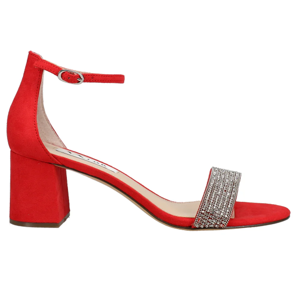 Eloise Rhinestone Ankle Strap Evening Sandals