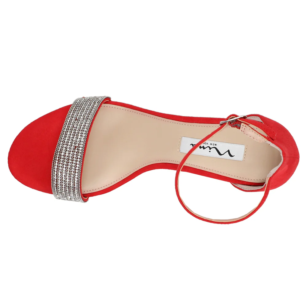 Eloise Rhinestone Ankle Strap Evening Sandals - Image 4