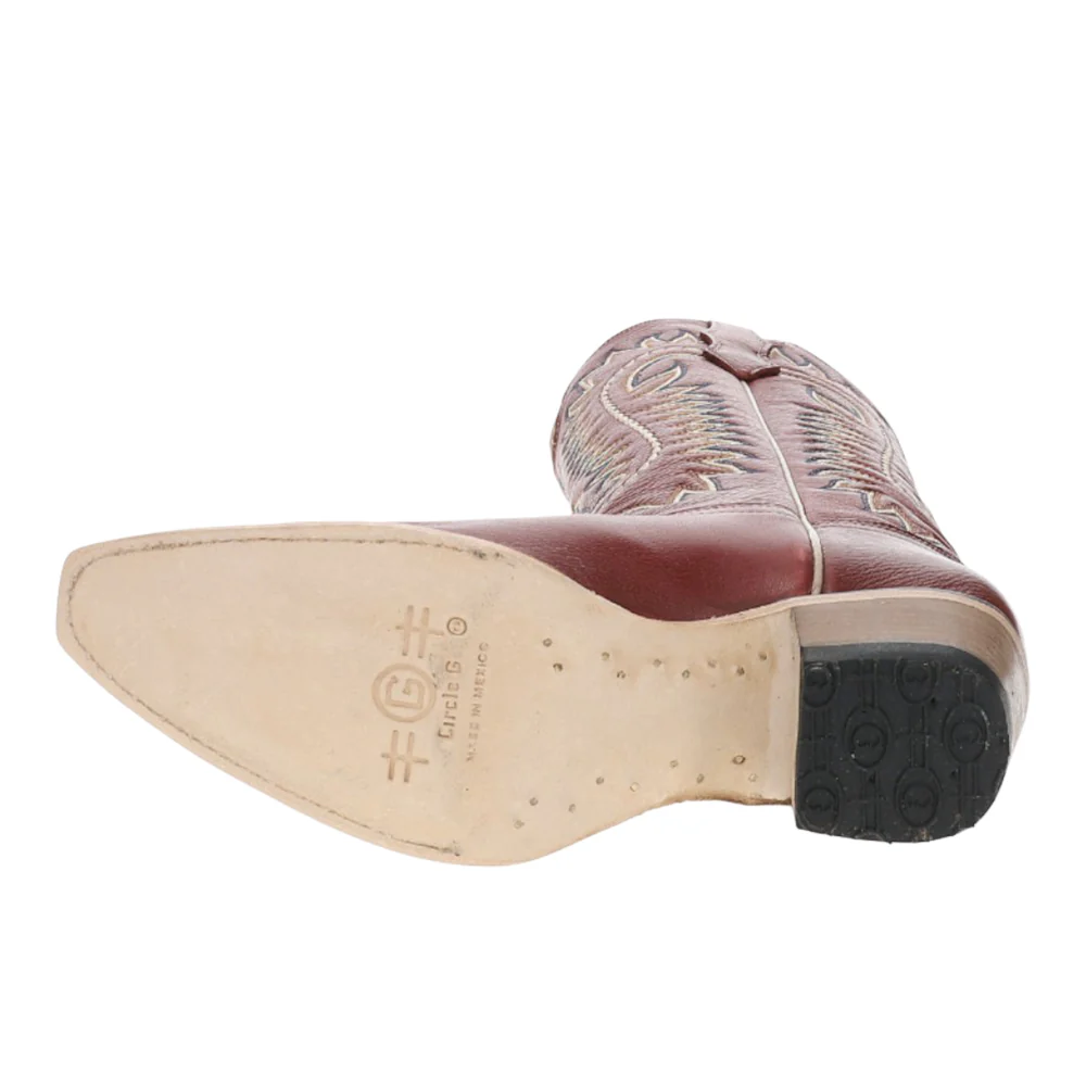 Embroidered Snip Toe Pull On Cowboy Boots - Image 5