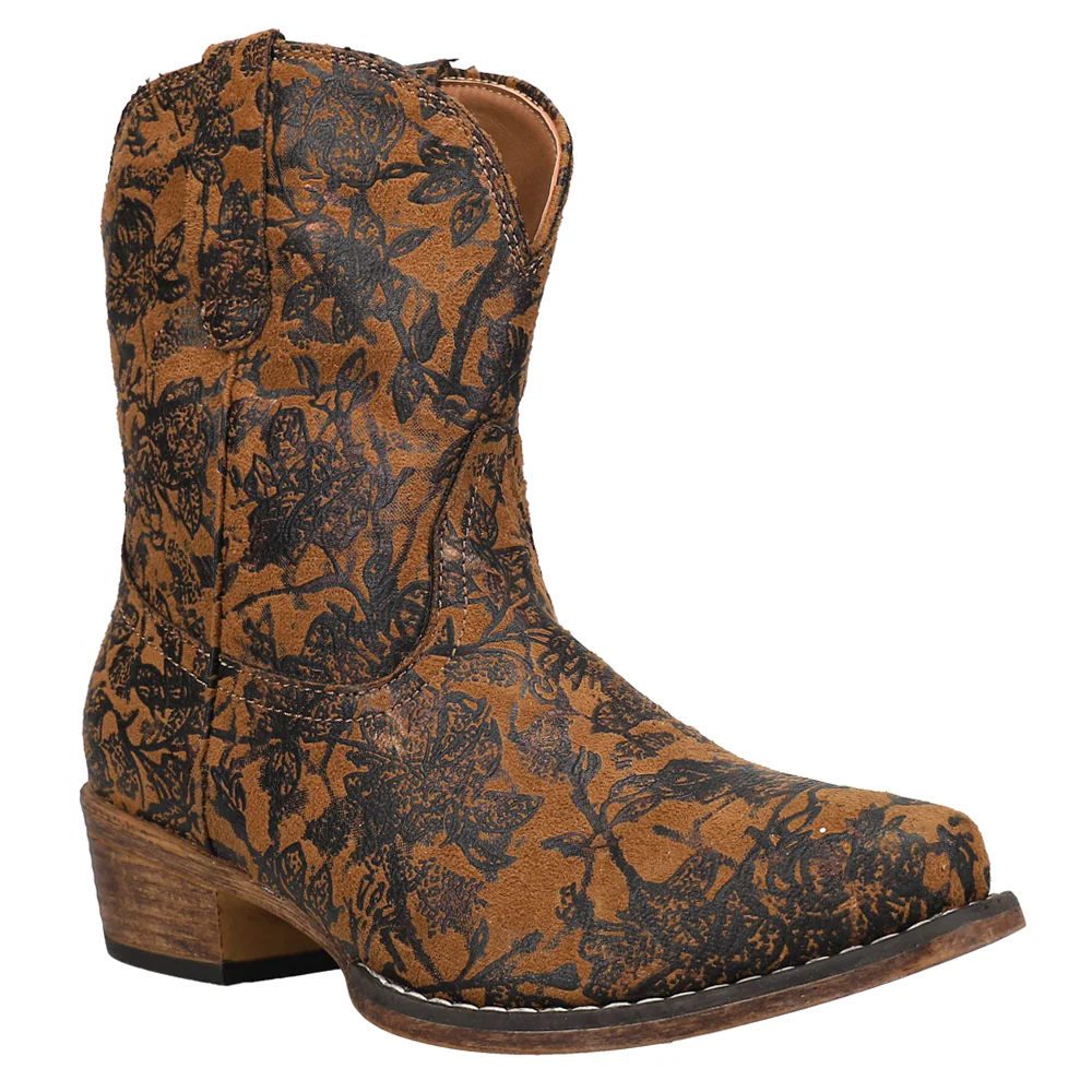 Emma Floral Snip Toe Cowboy Boots - Image 2