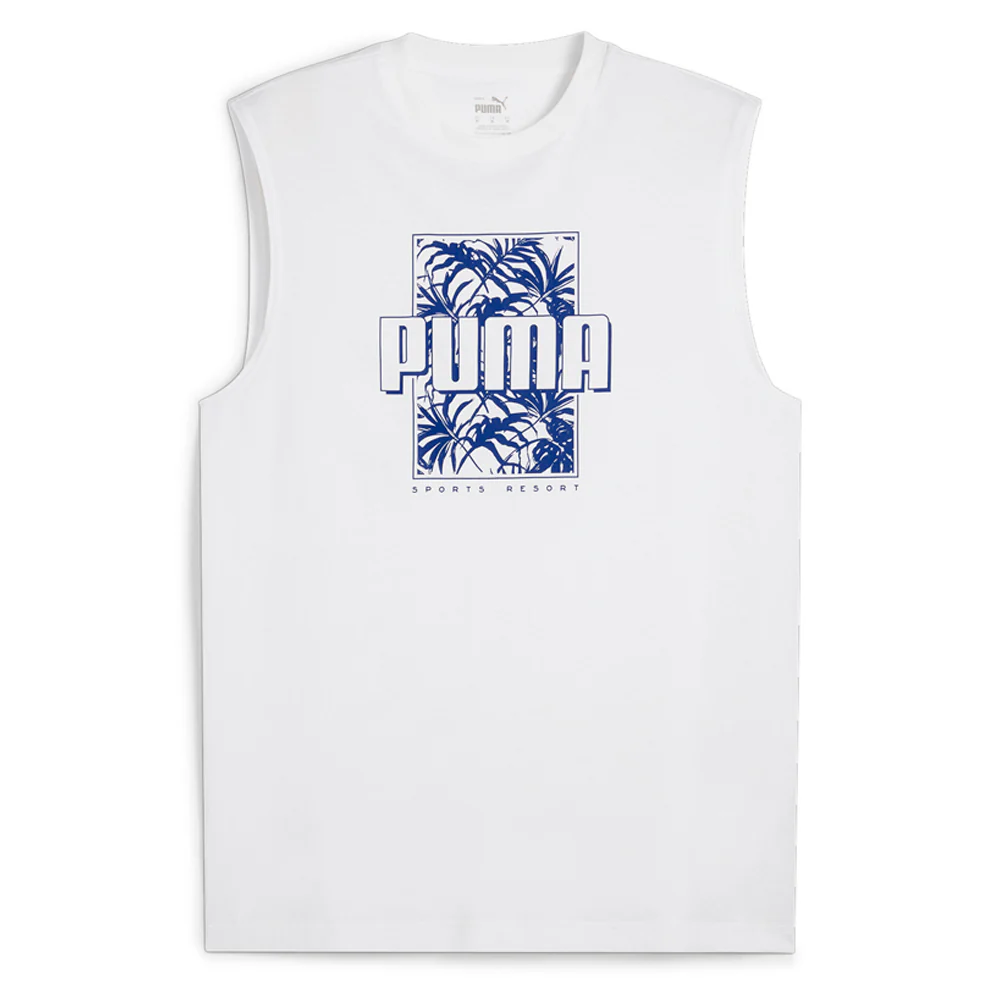 Essentials Palm Resort Graphic Crew Neck Sleeveless T-Shirt