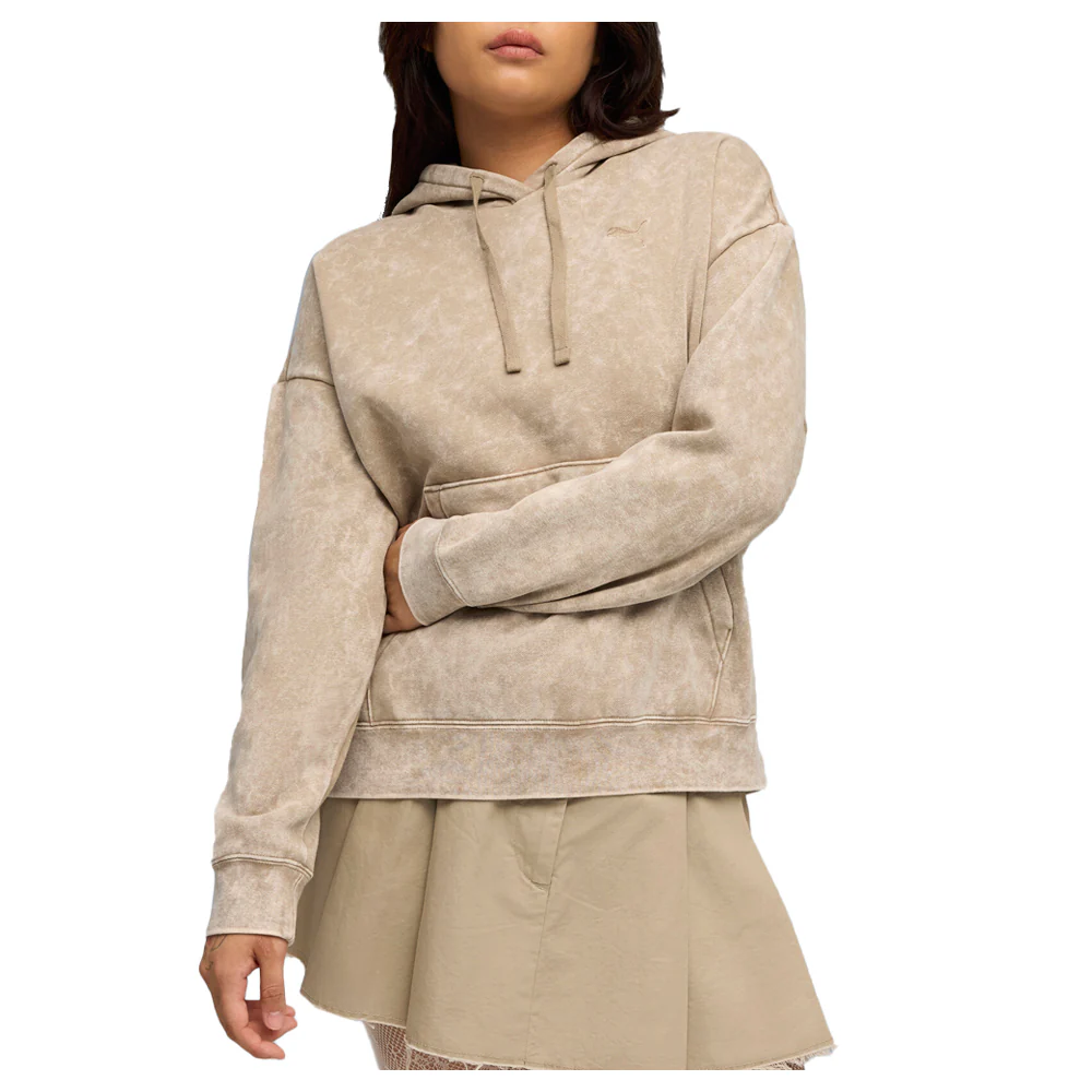 Elevated Essentials Acid Wash Fleece Pullover Hoodie - Image 3