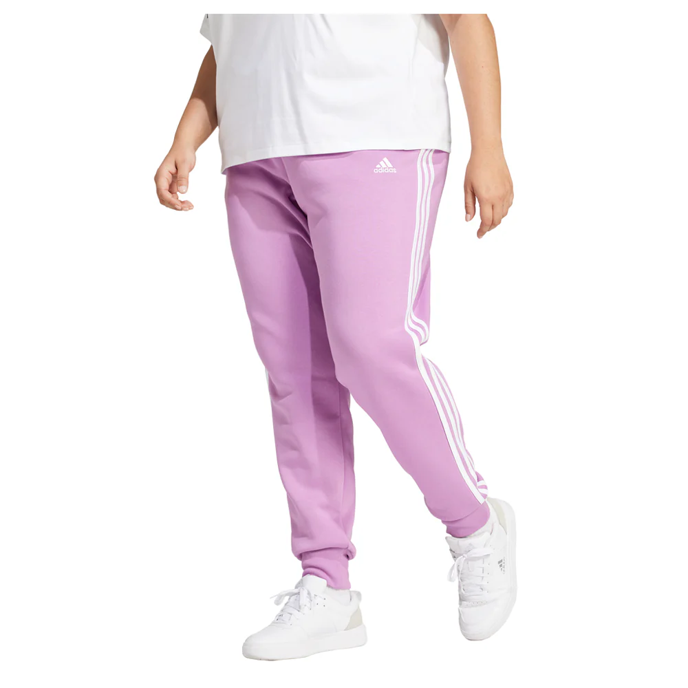 Essentials 3-Stripes Fleece Joggers (Plus Size) - Image 2