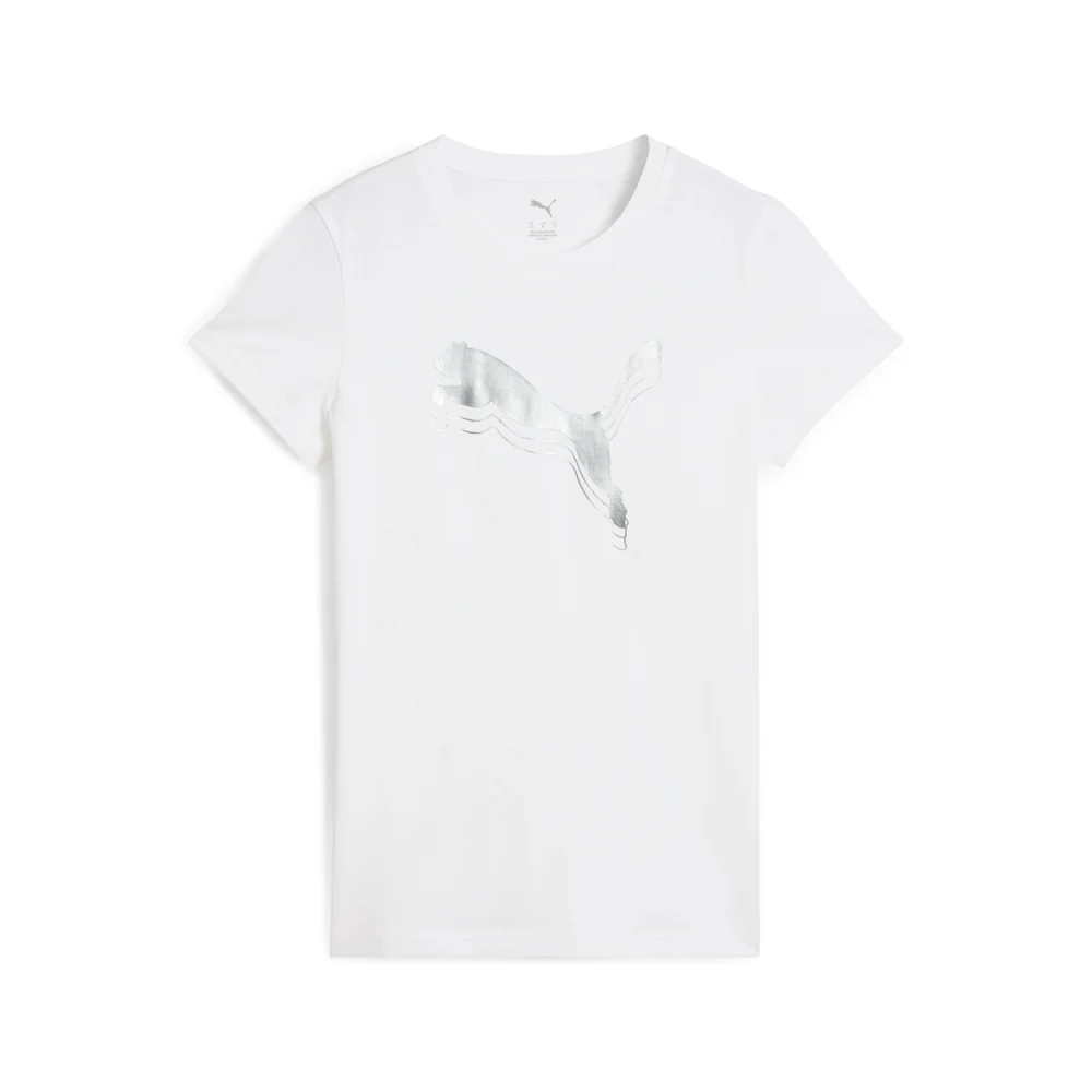 Essentials Metallic Logo Crew Neck Short Sleeve T-Shirt