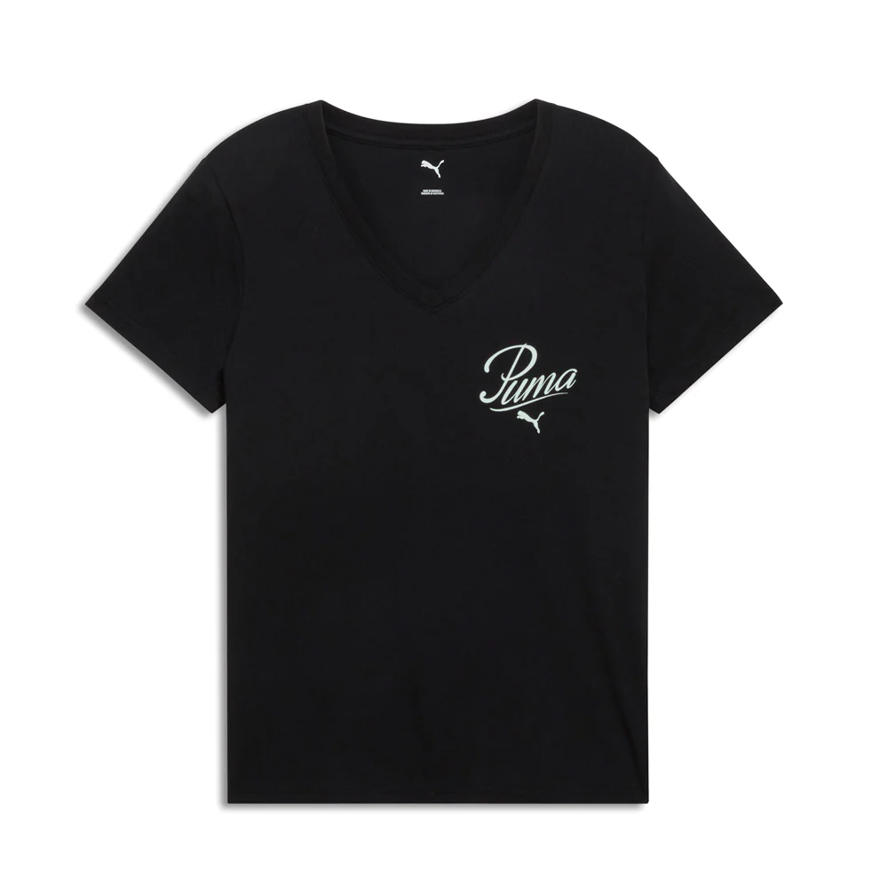Essentials Script V-Neck Short Sleeve T-Shirt