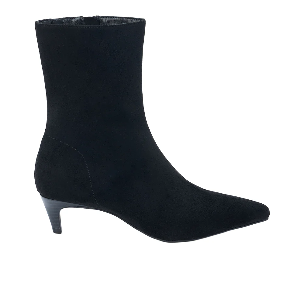 Esther Kitten Heel Snip Toe Zippered Boots