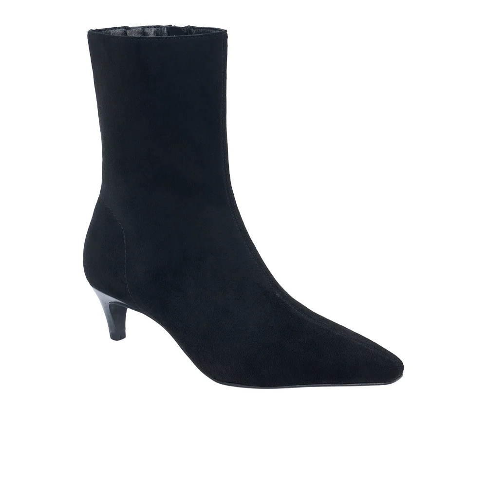 Esther Kitten Heel Snip Toe Zippered Boots - Image 2