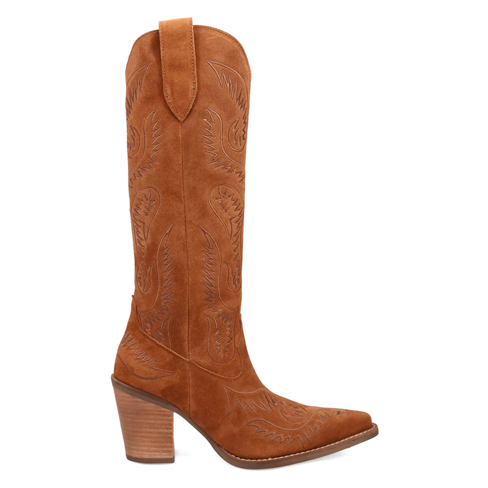 Evita Embroidered Snip Toe Pull On Boots