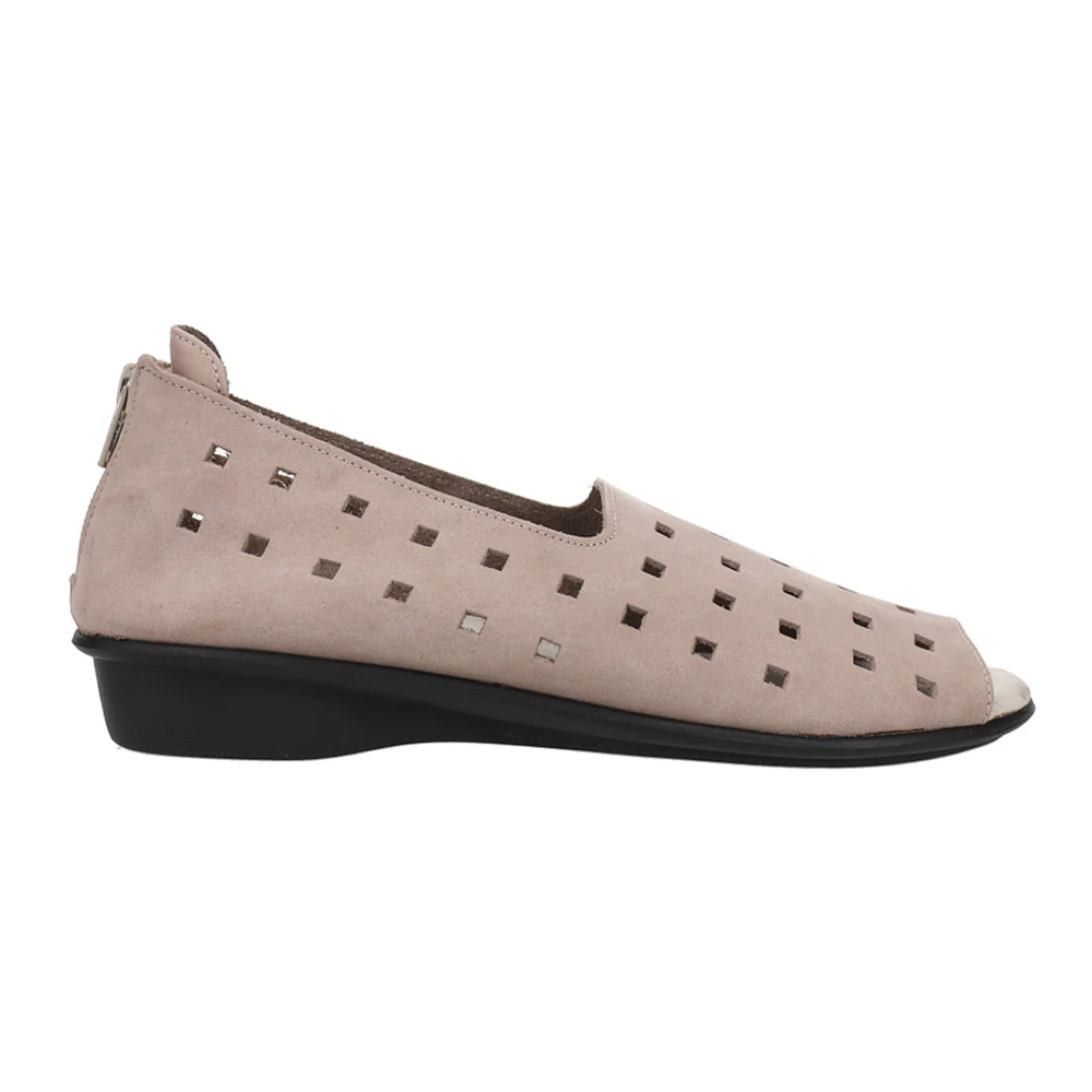 Evonne Nubuck Cut Outs Slip On Flats