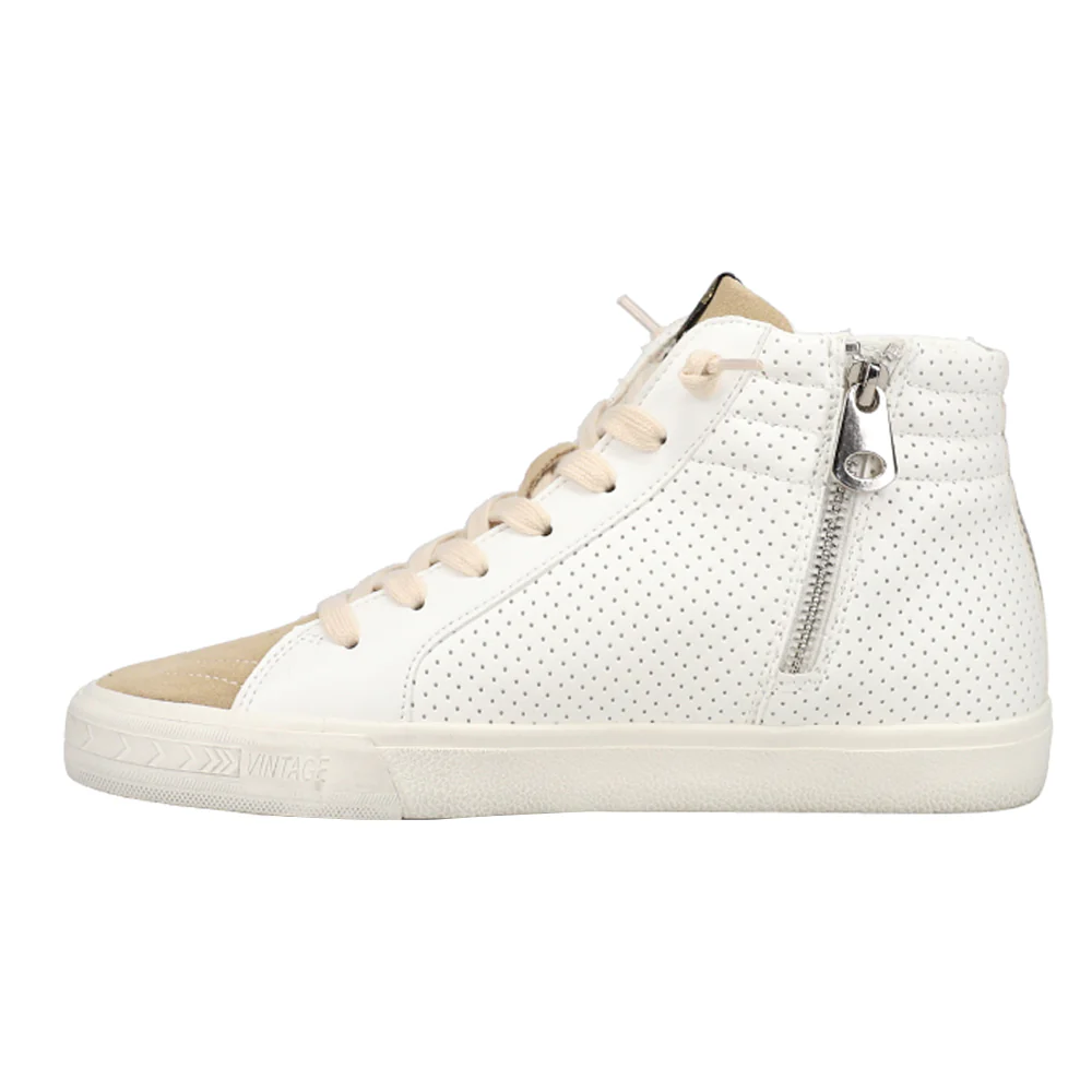 Excel Perforated Studded High Top Slip On Sneakers - Image 3
