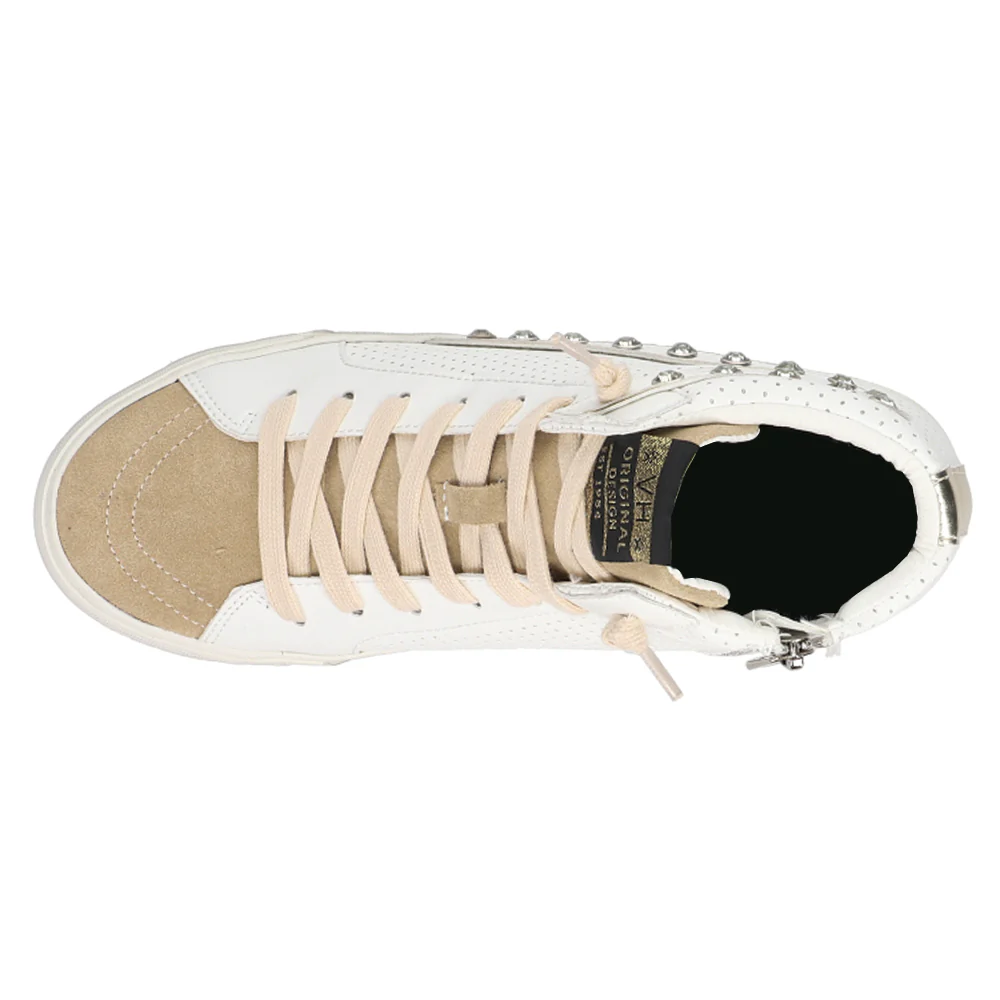 Excel Perforated Studded High Top Slip On Sneakers - Image 4