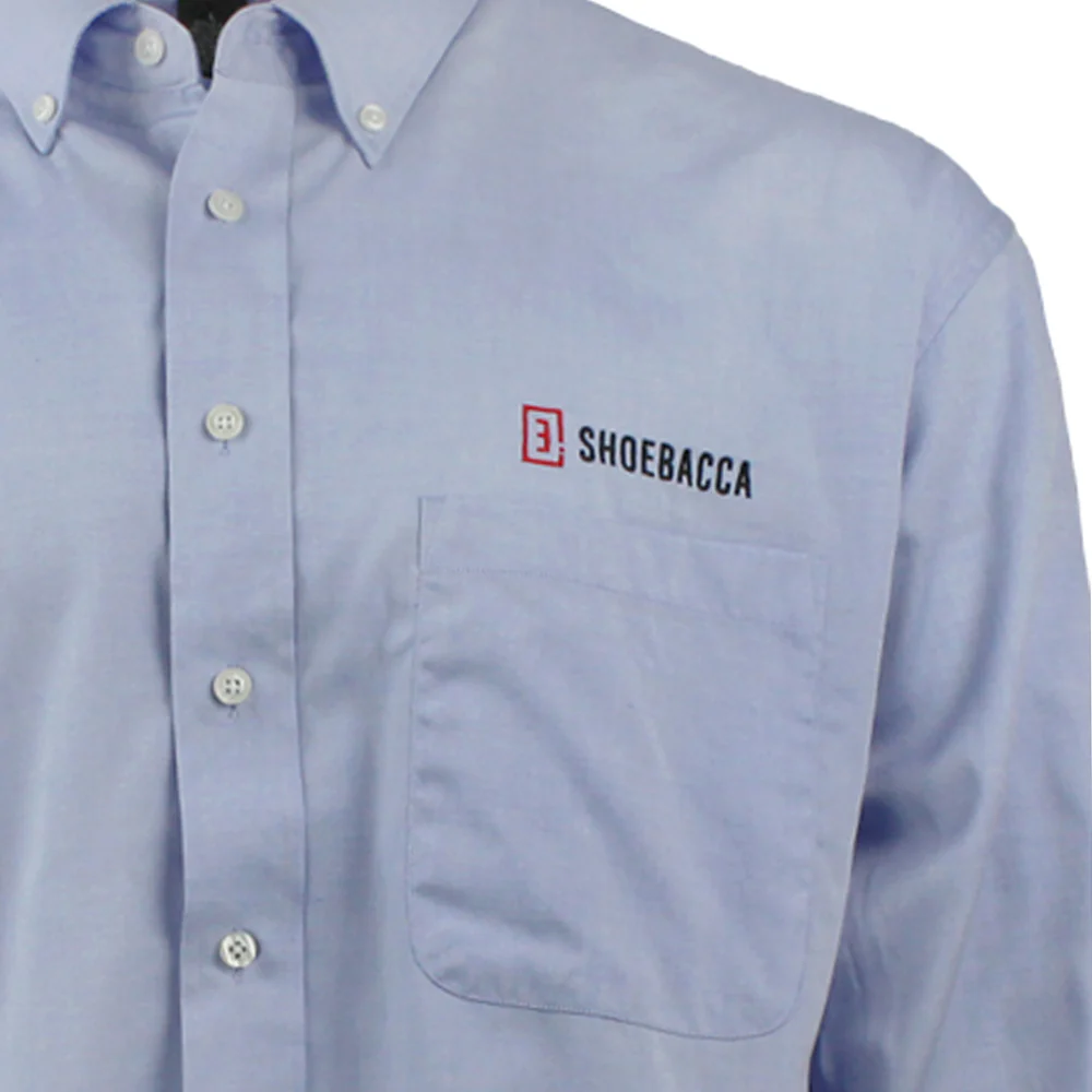 EZCare Pinpoint Collared Long Sleeve Button Up Shirt - Image 3