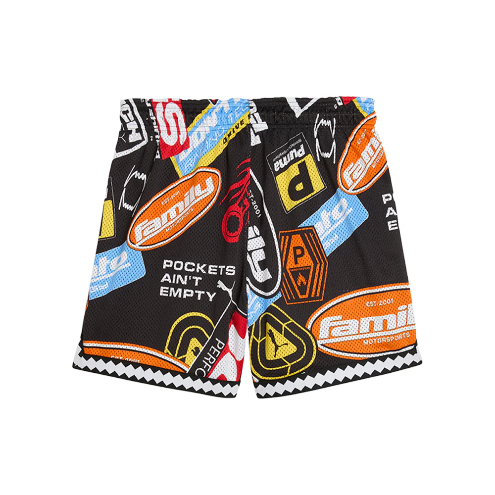 PUMA X FAST AND FURIOUS 6 Inch Reversible Basketball Athletic Shorts - Image 2