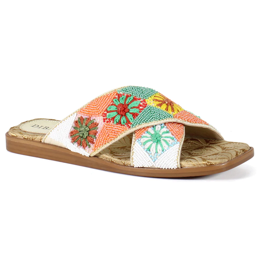 Fast Pace Flat Beaded Sandals - Image 2
