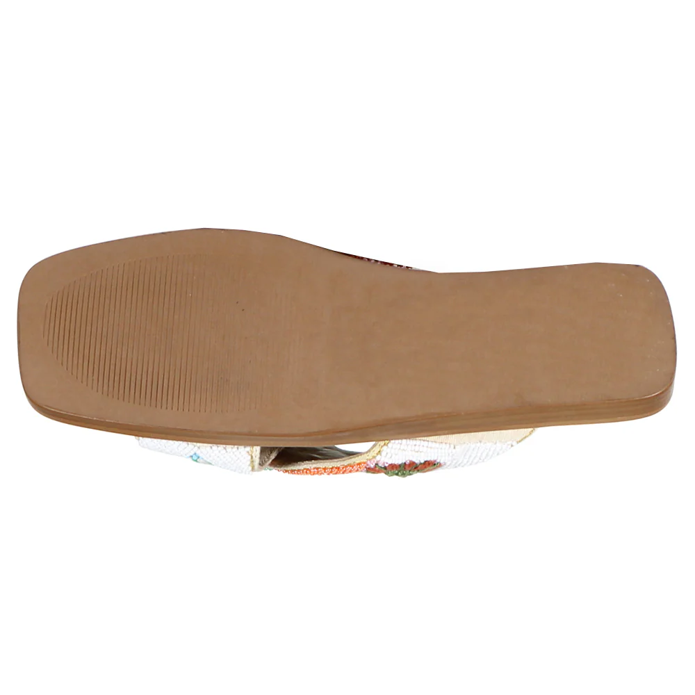 Fast Pace Flat Beaded Sandals - Image 5