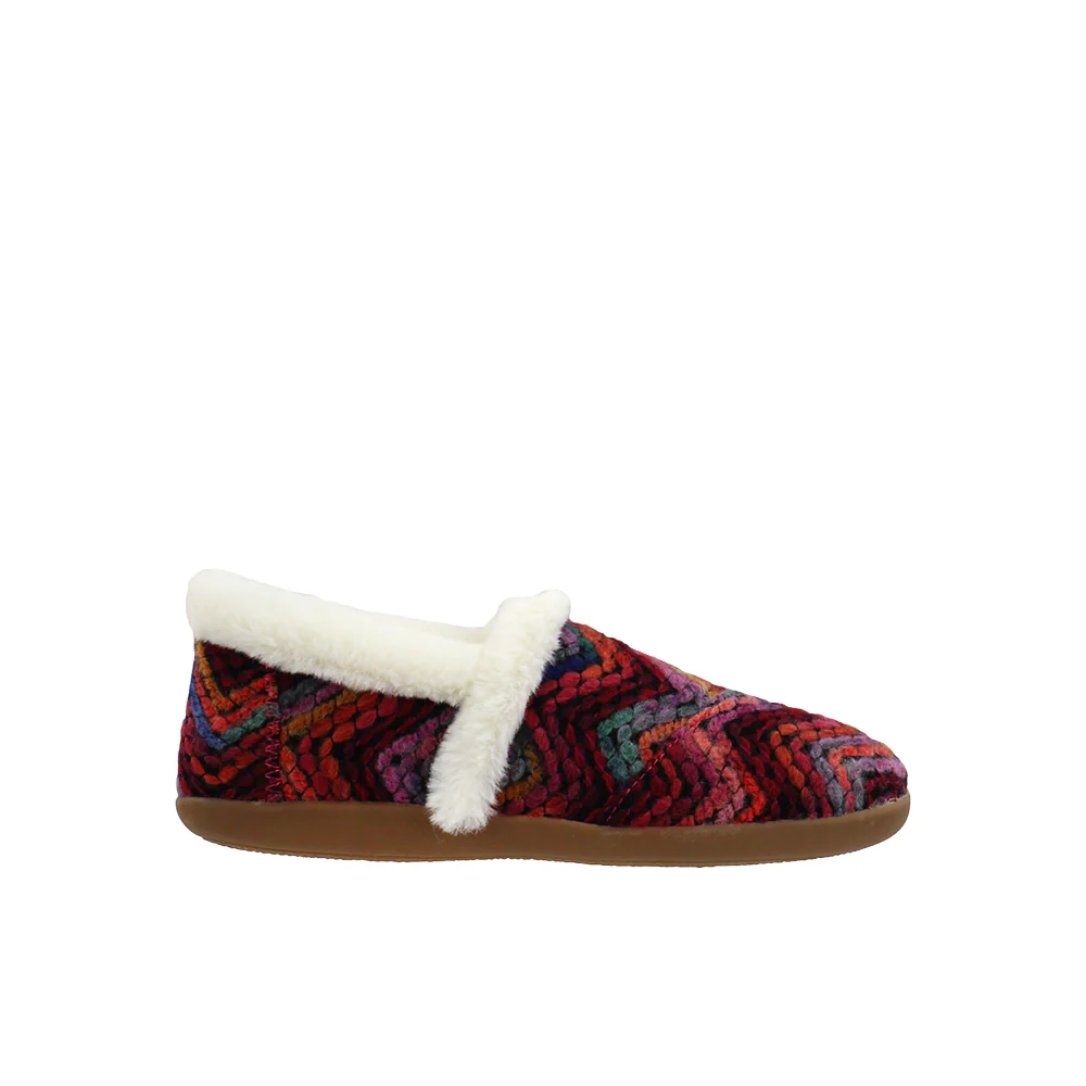Faux Shearling Chevron Slip On Slippers (Little Kid-Big Kid)