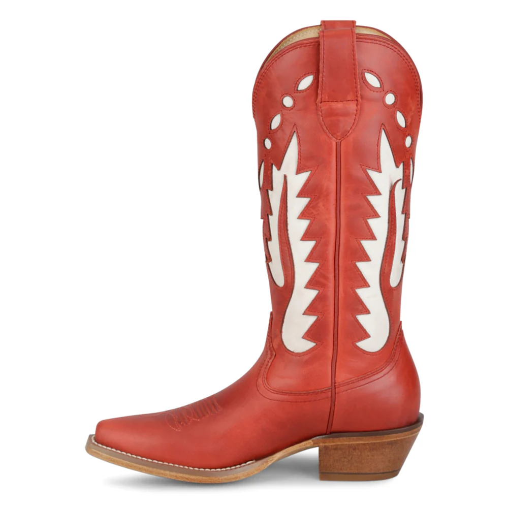 Faye Tooled Inlay Snip Toe Cowboy Boots - Image 3