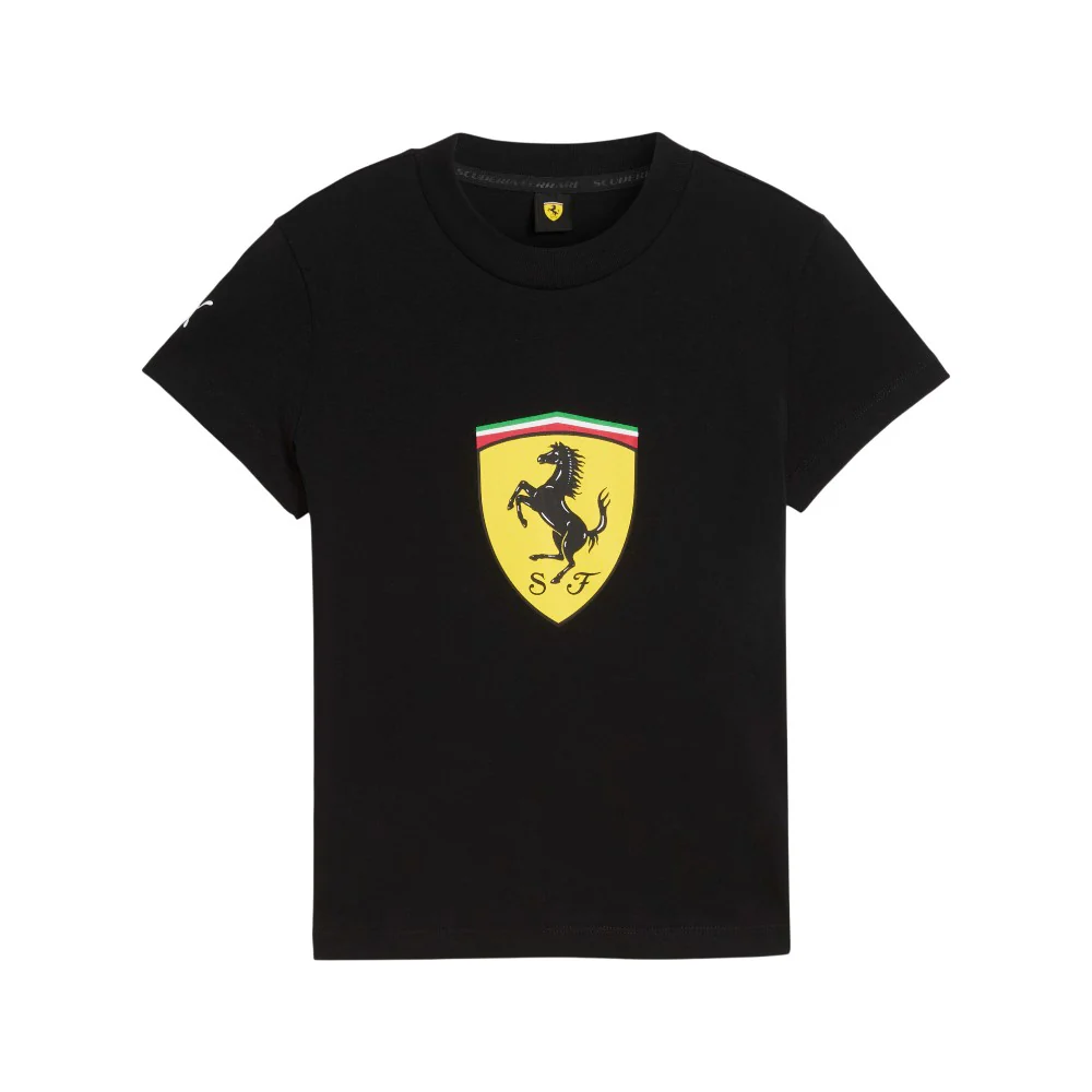 Scuderia Ferrari Race Big Shield Crew Neck Short Sleeve Babydoll T-Shirt