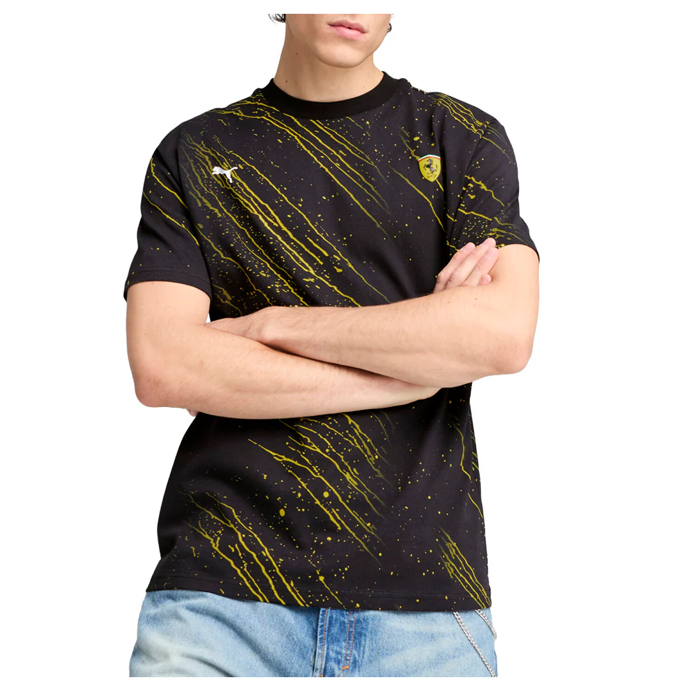 Scuderia Ferrari Race Color Graphic Crew Neck Short Sleeve T-Shirt - Image 3