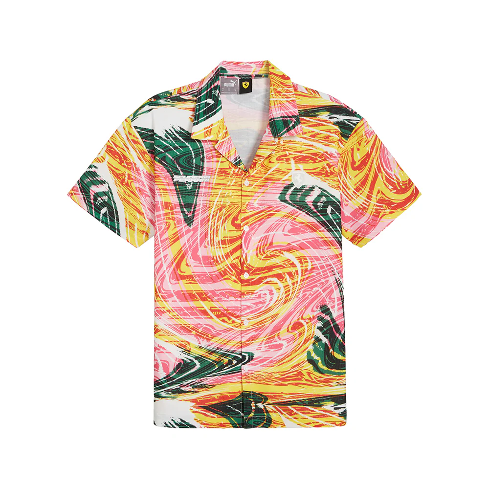 Scuderia Ferrari Race Collared Short Sleeve Button Up Shirt