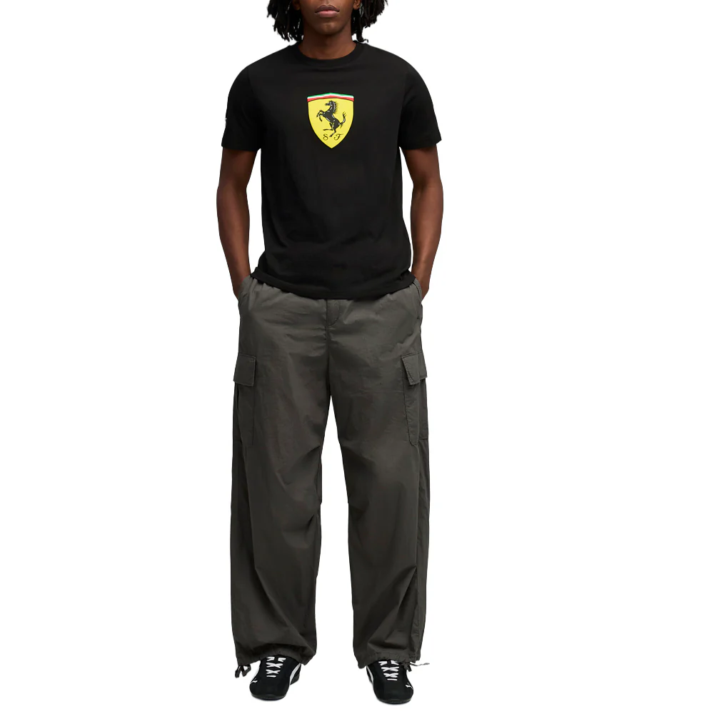 Scuderia Ferrari Sportswear Colored Shield Graphic Crew Neck Short Sleeve T-Shirt - Image 5