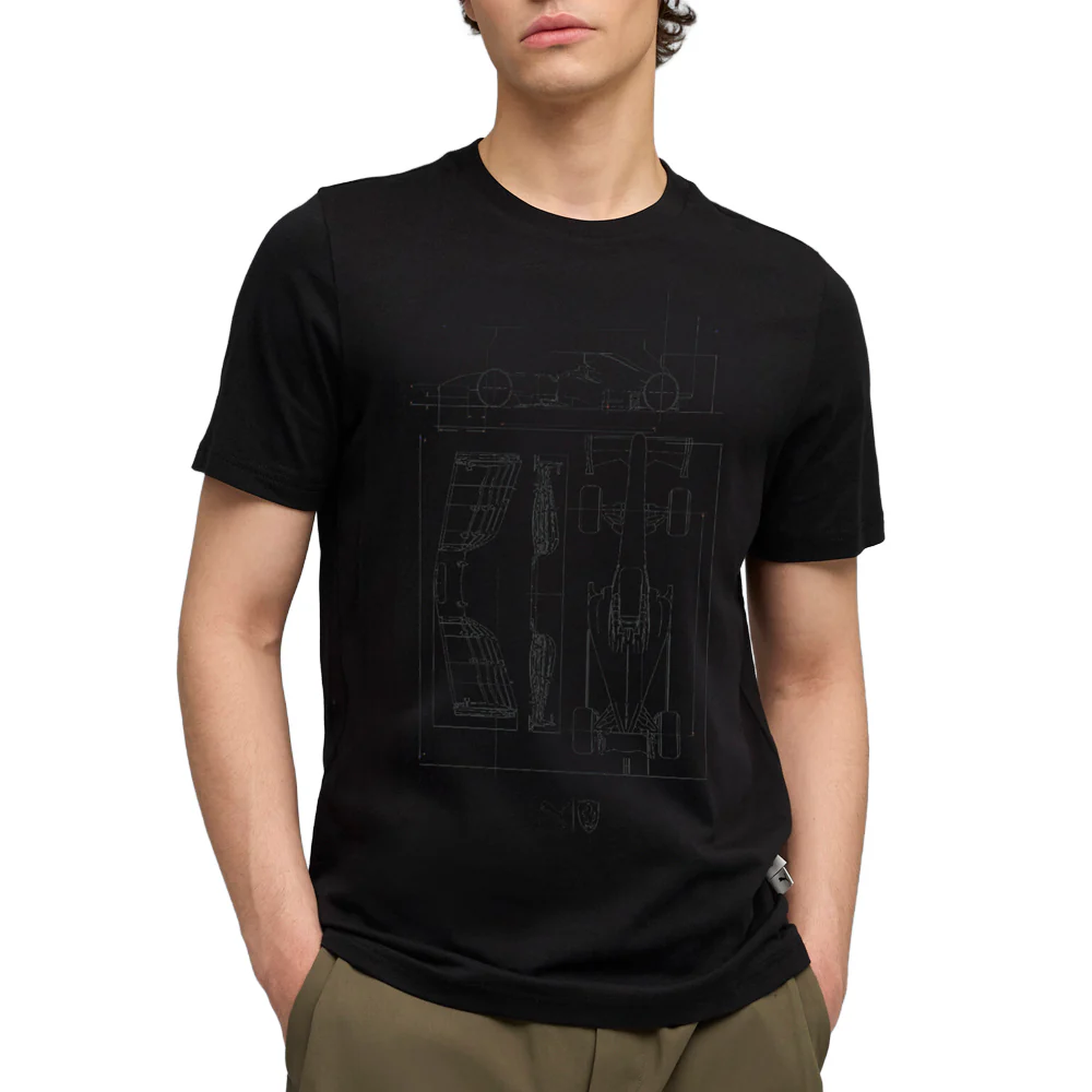 Scuderia Ferrari Sportswear Graphic Crew Neck Short Sleeve T-Shirt - Image 3