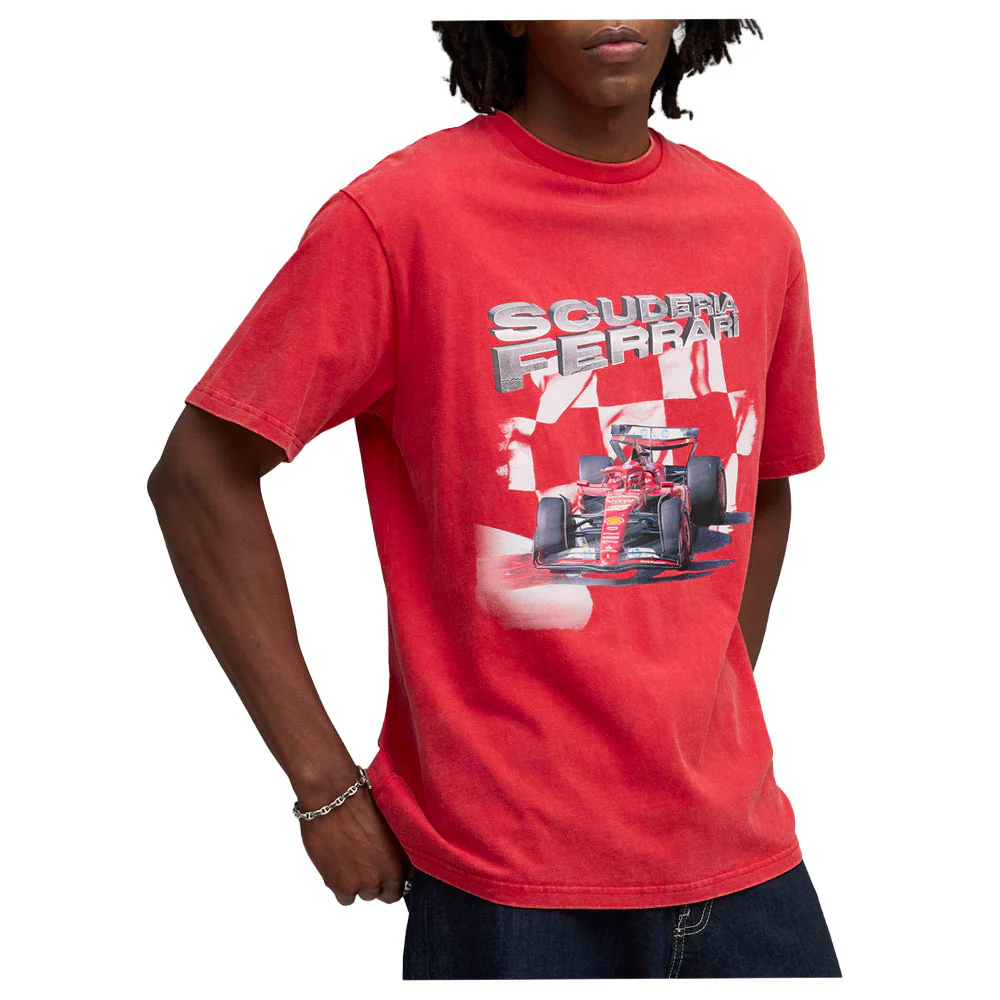 Scuderia Ferrari Sportswear II Graphic Crew Neck Short Sleeve T-Shirt - Image 3