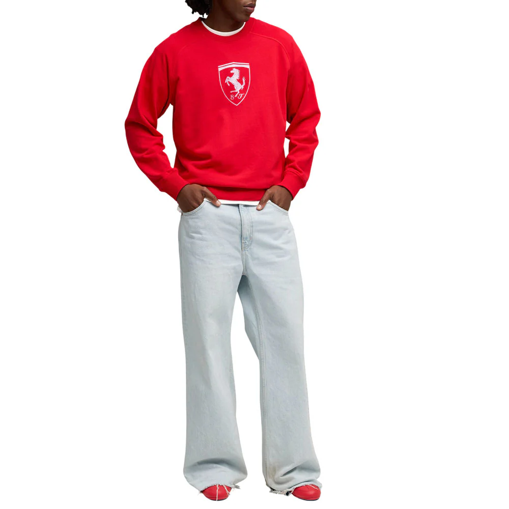 Scuderia Ferrari Sportswear Shield Crew Neck Sweatshirt - Image 5