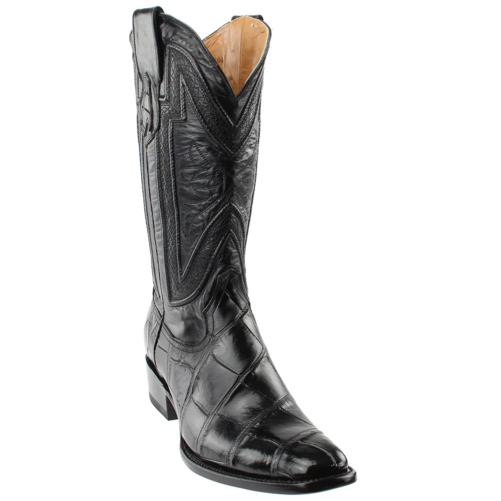Stallion American Alligator Narrow Square Toe Pull On Cowboy Boots - Image 2