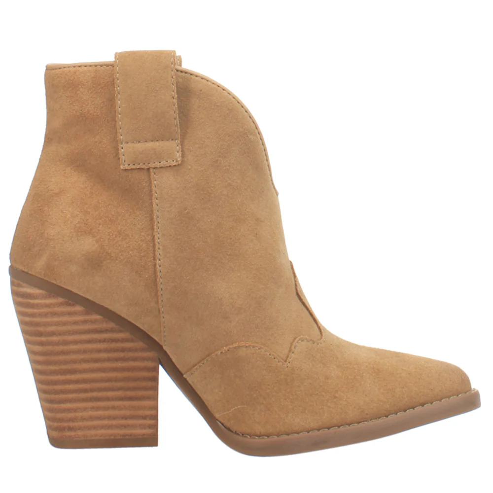 Flannie Pull On Snip Toe Cowboy Booties