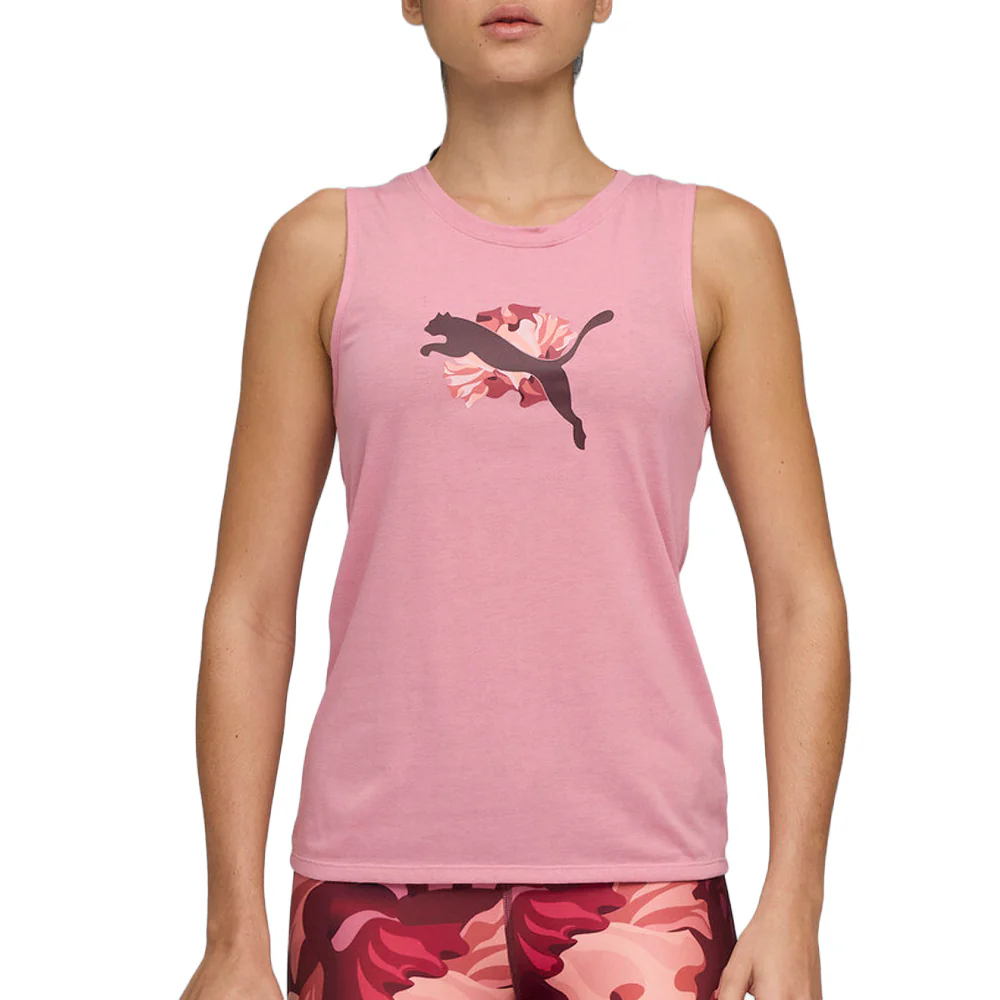 Floral Ribbon Graphic Crew Neck Athletic Tank Top - Image 5