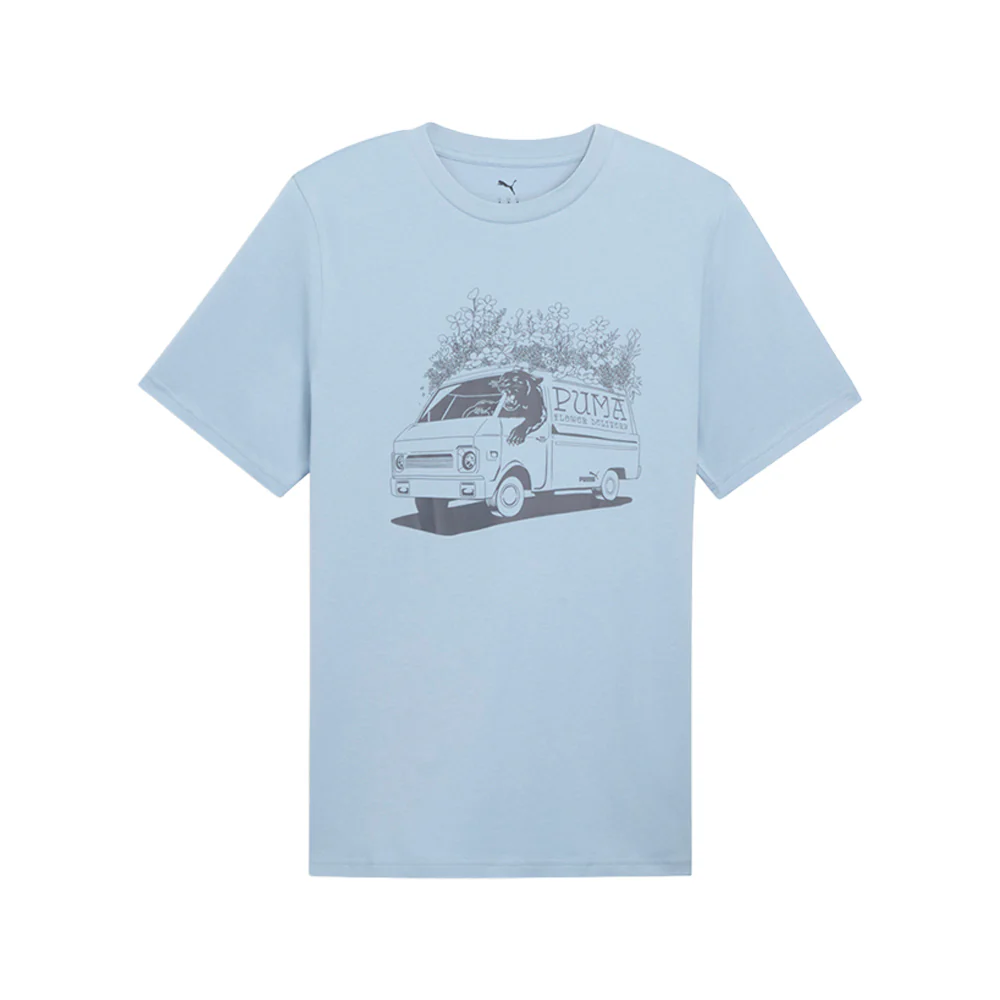 Flower Delivery Graphic Crew Neck Short Sleeve T-Shirt