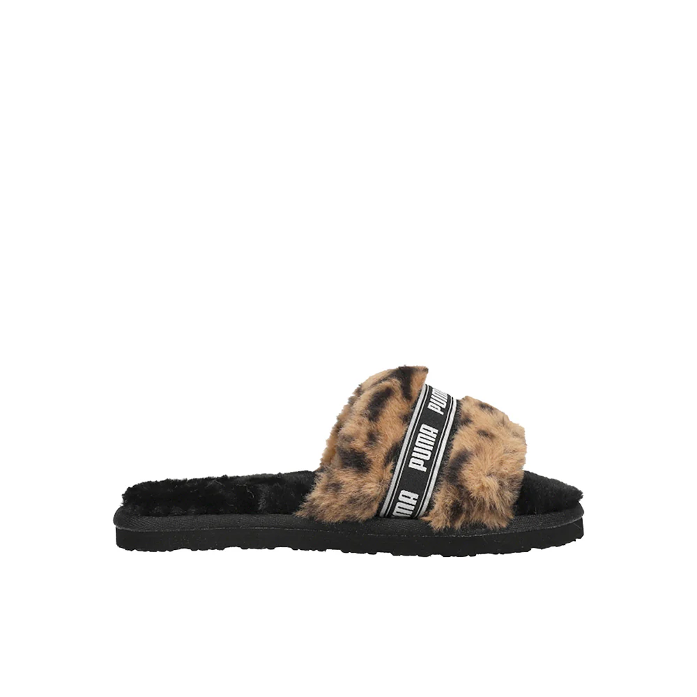 Fluff Cheetah Slide Sandal (Little Kid)