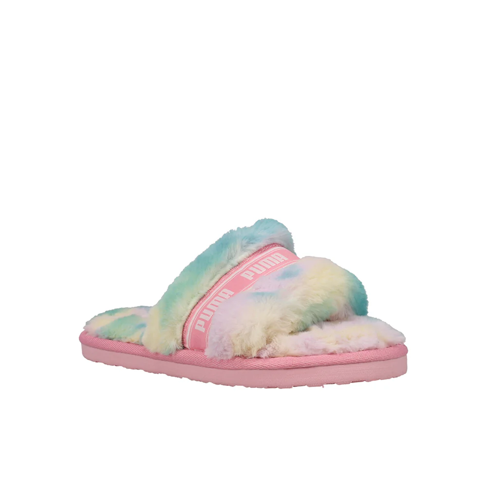 Fluff Tie-Dye BX Slide Slippers (Big Kid) - Image 2