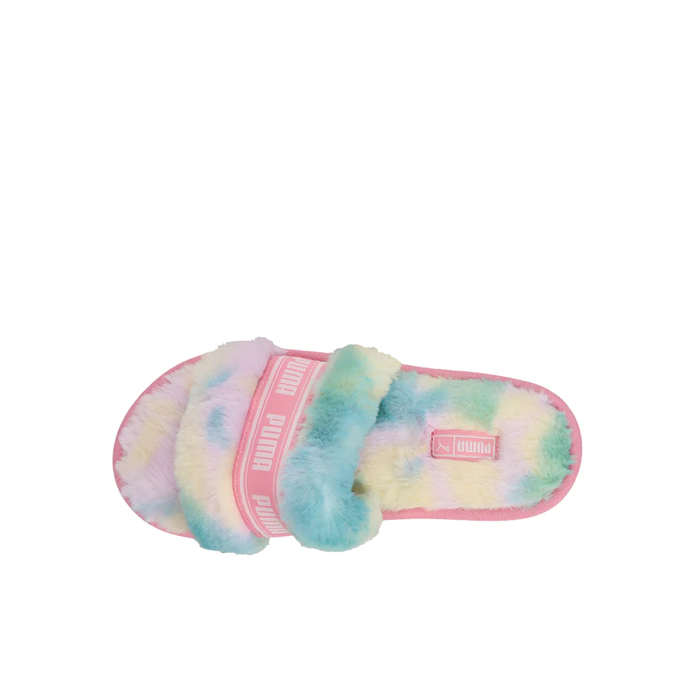 Fluff Tie-Dye BX Slide Slippers (Big Kid) - Image 4