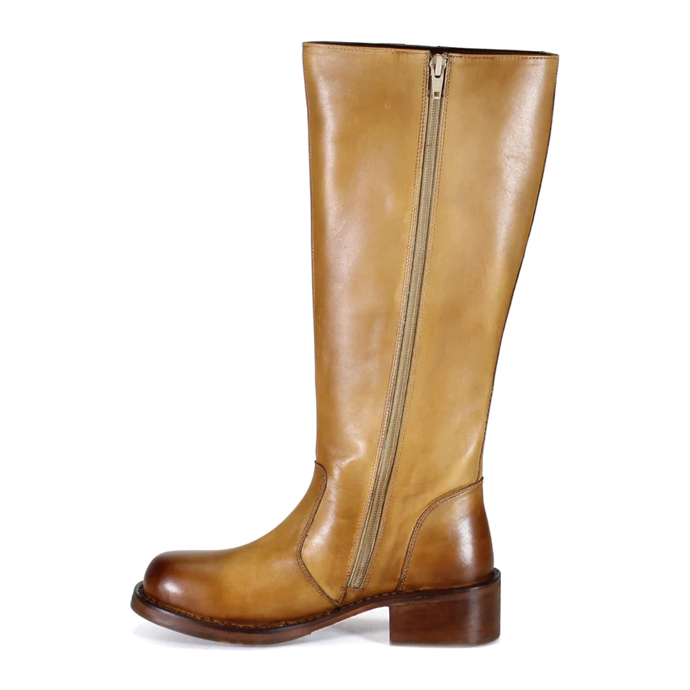 Fo Liage Riding Round Toe Zippered Boots - Image 3