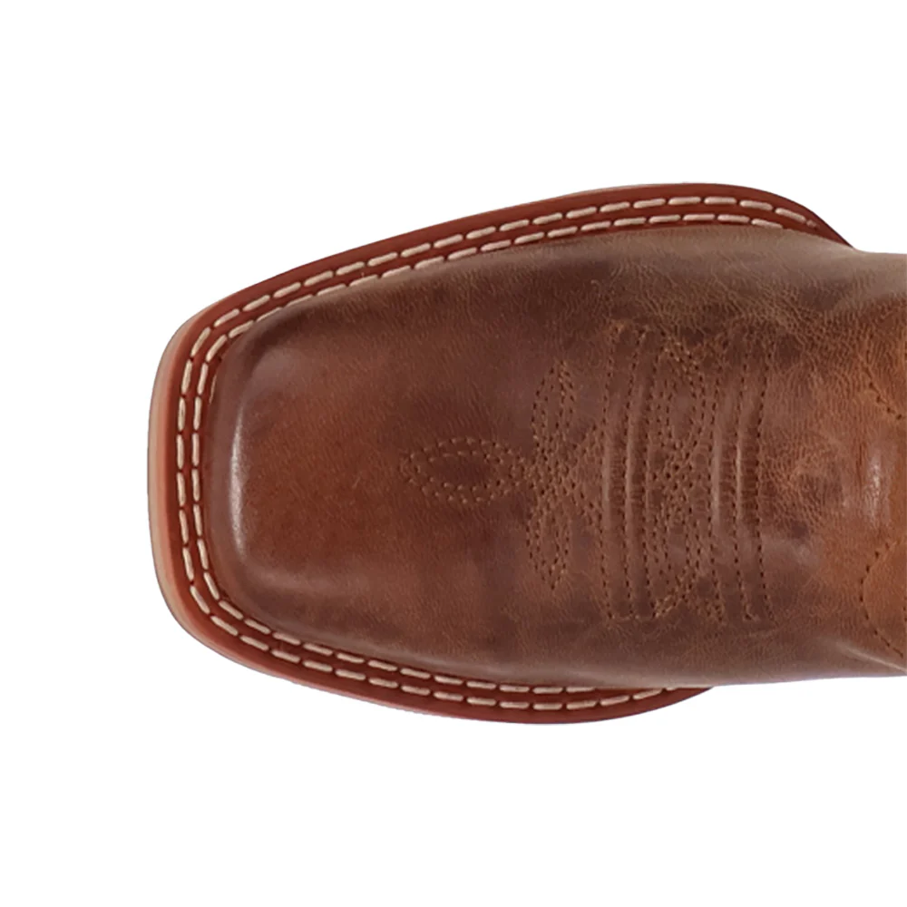 Freedom Flight Leather Square Toe Cowboy Boots (Big Kid) - Image 4