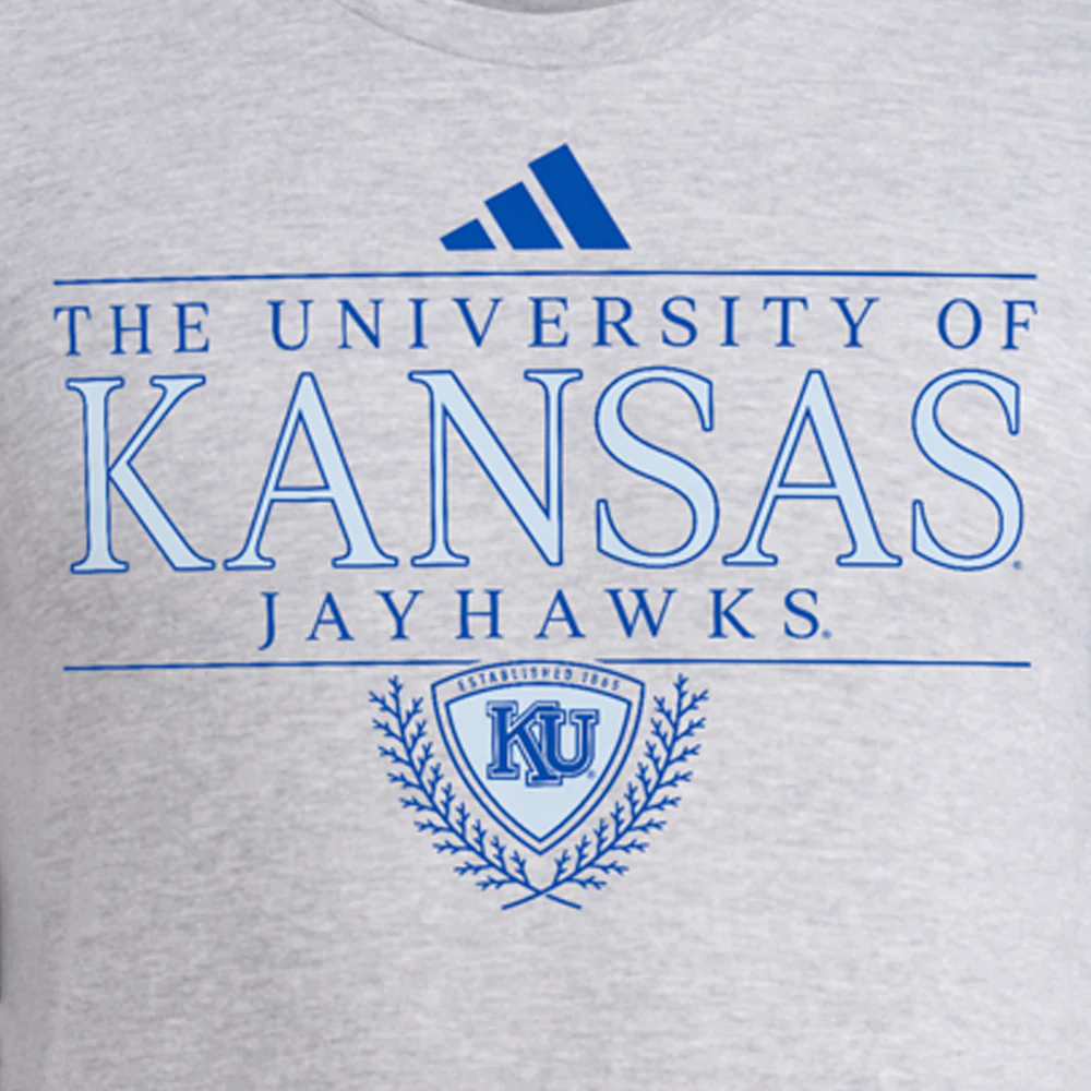 Kansas Jayhawks Fresh Logo Crew Neck Short Sleeve T-Shirt - Image 3