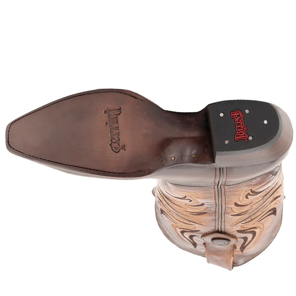 Fuego Embroidered Square Toe Cowboy Boots - Image 5