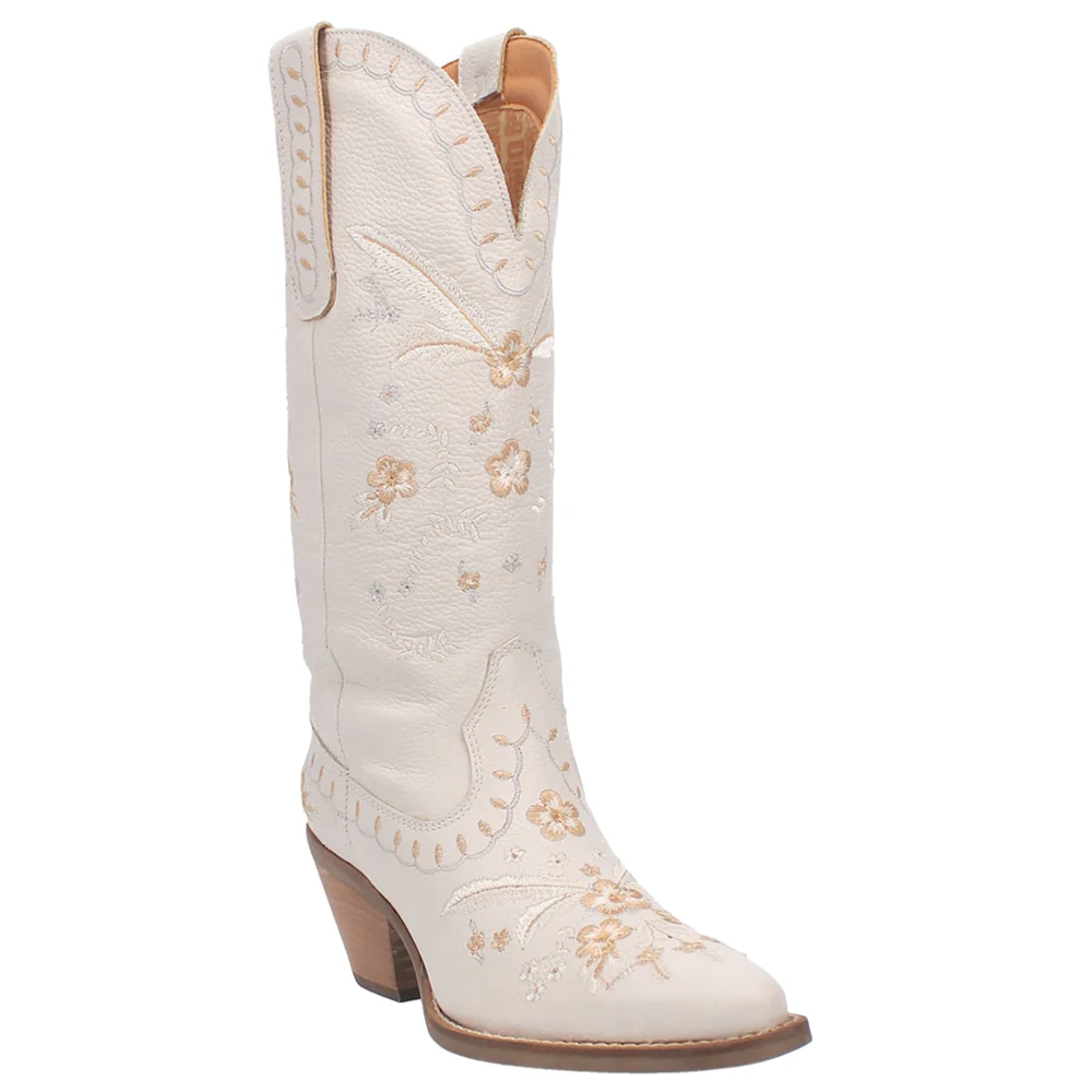 Full Bloom Floral Round Toe Cowboy Boots - Image 2