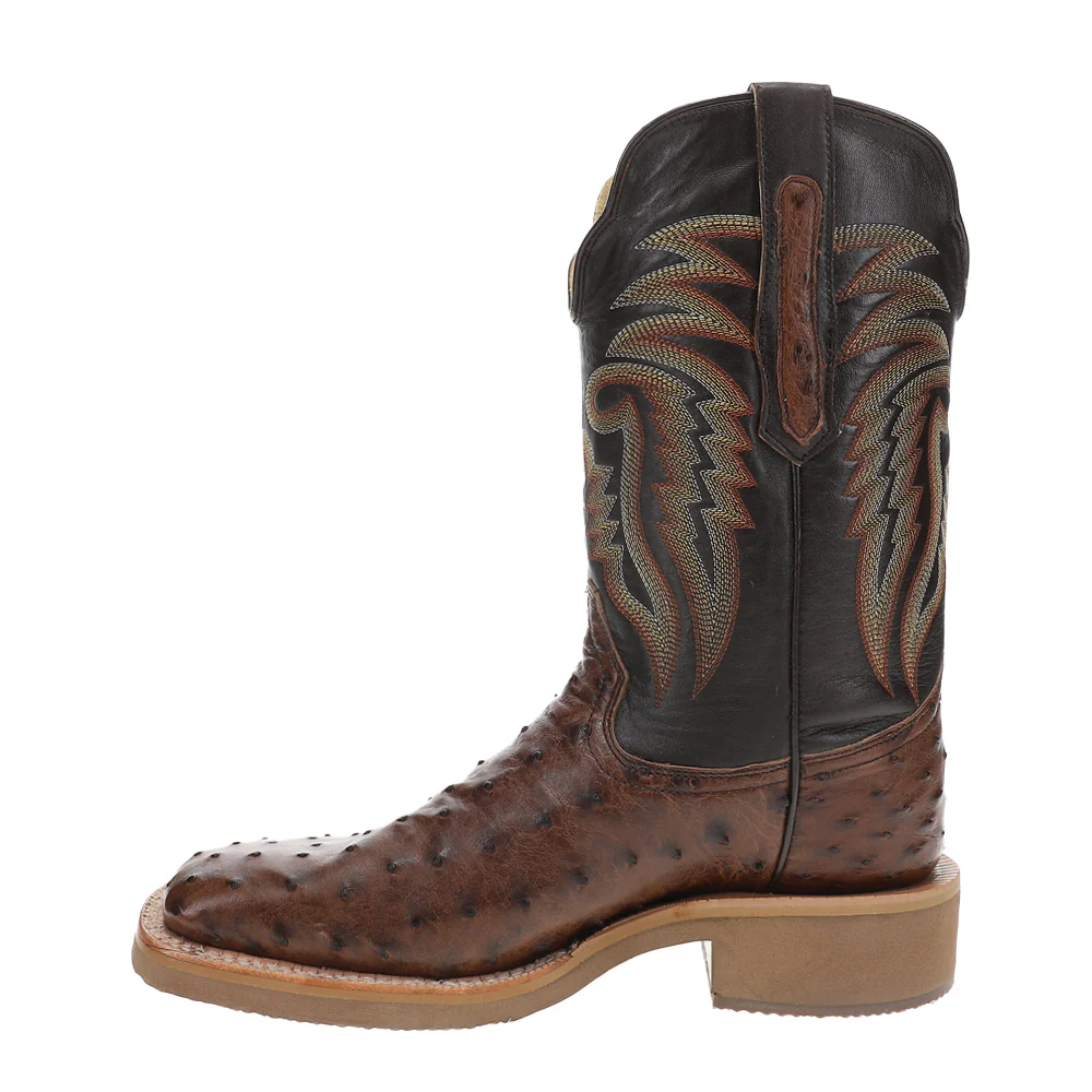 Full Quill Ostrich 11 Inch Wide Square Toe Cowboy Boots - Image 3