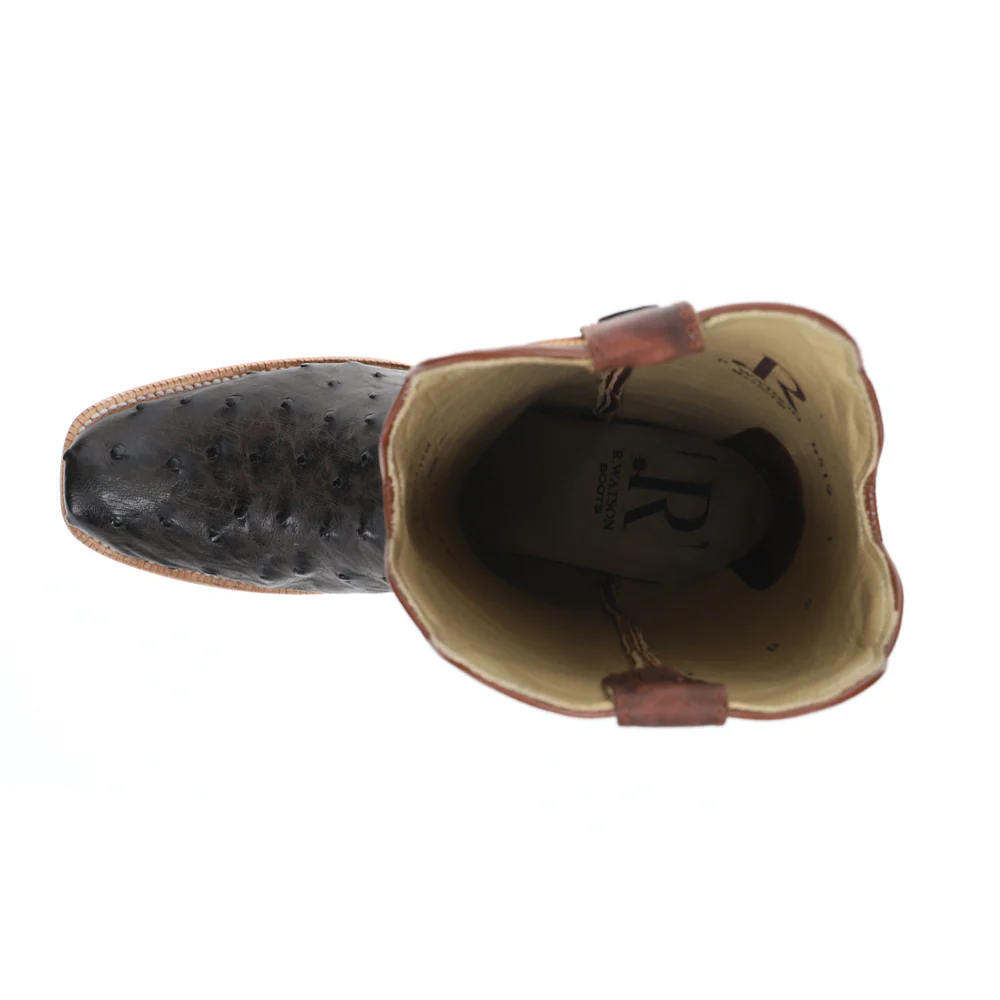 Full Quill Ostrich 13 Inch Narrow Square Toe Cowboy Boots - Image 4