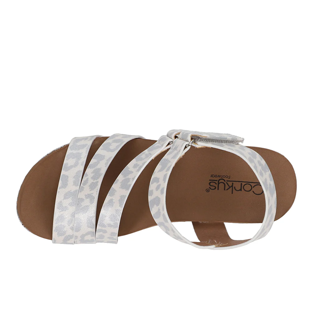 Giggle Leopard Studded Wedge Slingback Sandals - Image 4