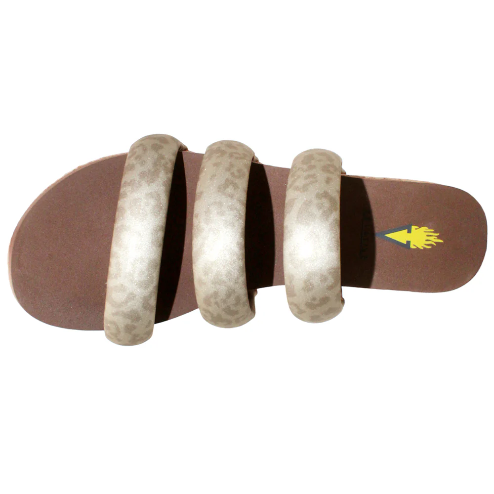 Gillette Metallic Leopard Slide Sandals - Image 4