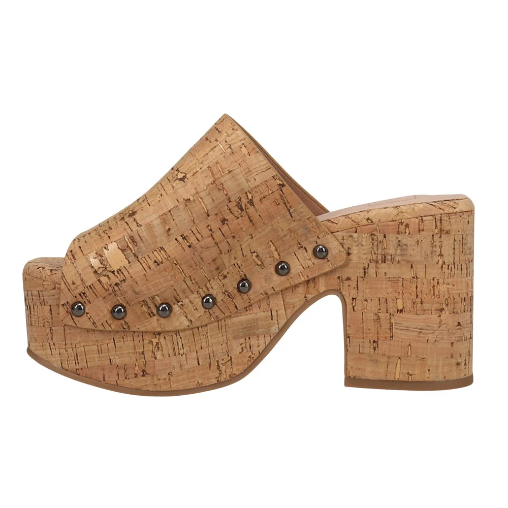 Gina Studded Platform Block Heel Sandals - Image 3